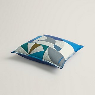 HERMES シェーヌダンクル　クッション シェーヌダンクル柄 サテン生地 クッションカバー1枚・グレー 送料込